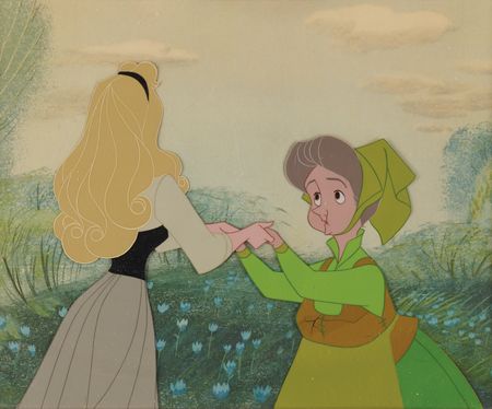 Lot #337 Briar Rose and Fauna production cel from Sleeping Beauty - Image 1