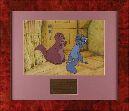 Lot #346 Granny Squirrel and Merlin production cel from The Sword in the Stone - Image 2