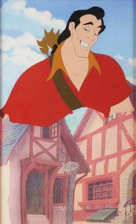 Lot #290 Hand-painted Gaston cel from Beauty and the Beast - Image 2