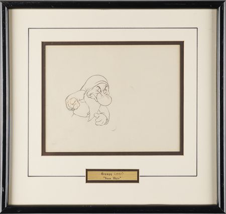 Lot #340 Grumpy production drawing from Snow White and the Seven Dwarfs - Image 2