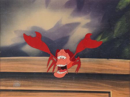 Lot #315 Sebastian production cel from The Little Mermaid - Image 1