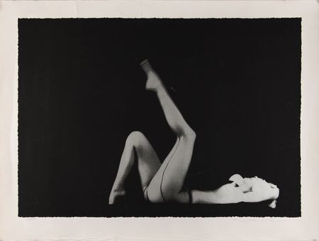 Lot #636. Marilyn Monroe: Milton Greene Oversized Signed Silkscreen Print from 'The Black Sitting' (Ltd. Ed. #183/300) - 46˝ x 35˝