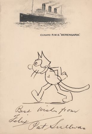 Lot #345 Pat Sullivan Signed Sketch of 'Felix the Cat' - Image 1