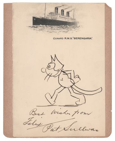 Lot #345 Pat Sullivan Signed Sketch of 'Felix the Cat' - Image 2