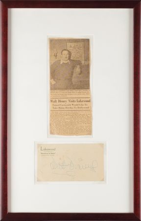 Lot #301 Walt Disney Signature