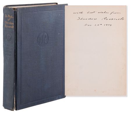 Lot #62 Theodore Roosevelt Signed Book - The Works of Theodore Roosevelt - Image 1
