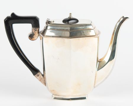 Lot #626 MGM Tea Set Engraved with Hepburn and Tracy Signatures - Image 4