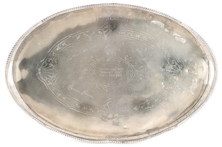 Lot #626 MGM Tea Set Engraved with Hepburn and Tracy Signatures - Image 9