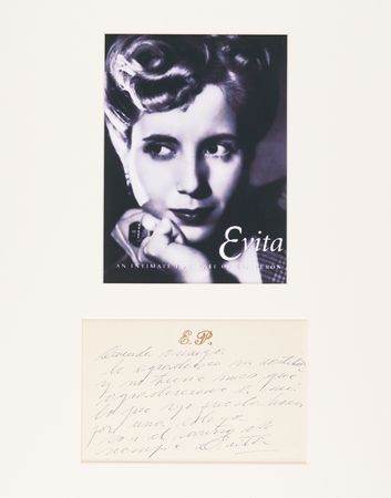 Lot #180 Eva Peron Autograph Letter Signed: You