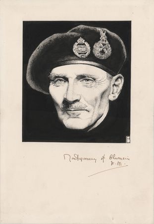 Lot #246 Montgomery of Alamein Signed Portrait
