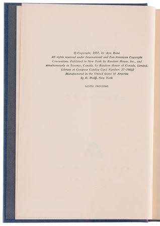 Lot #362 Ayn Rand Signed Book - Atlas Shrugged (Ltd. Ed #28/2000) - Image 6