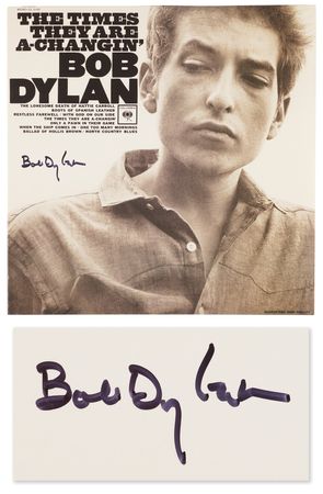 Lot #400 Bob Dylan Signed Album - The Times They Are a-Changin' - Image 1