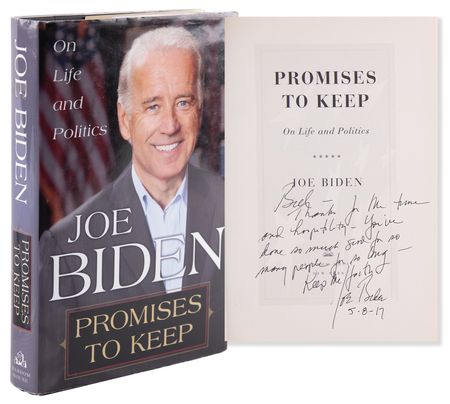 Lot #136 Joe Biden Signed Book - Promises to Keep - Image 1