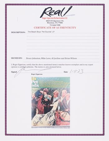 Lot #381 Beach Boys Signed Album - Pet Sounds - Image 2