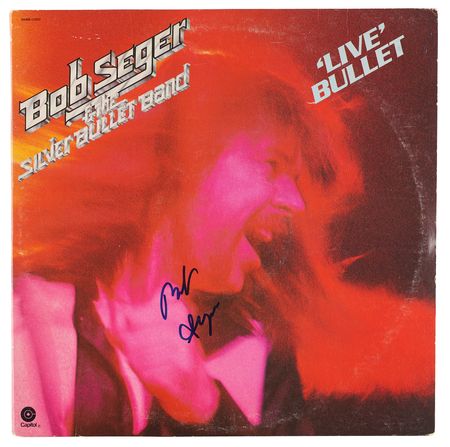 Lot #431 Bob Seger Signed Album - 'Live' Bullet - Image 1