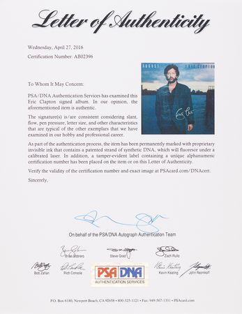 Lot #395 Eric Clapton Signed Album - August - Image 3