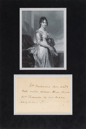Lot #7 Dolley Madison Third-Person Autograph Note