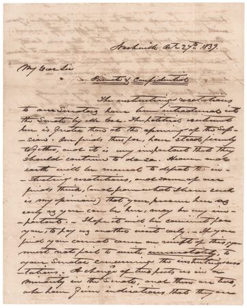 Lot #24 James K. Polk Autograph Letter Signed: