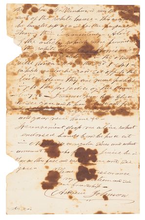 Lot #38 Andrew Johnson Autograph Letter Signed as Tennessee Senator on Democratic Party Divisions Before the Election of 1860 - Image 3