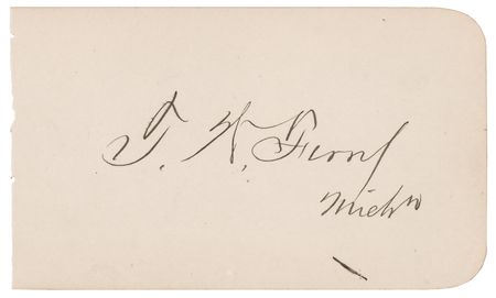 Lot #167 Thomas W. Ferry Signature