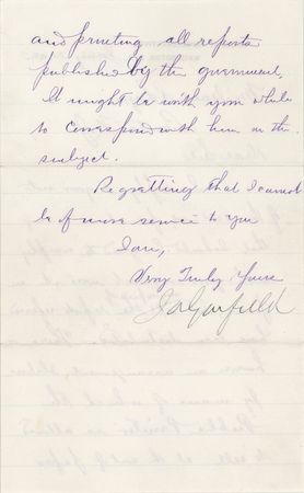 Lot #46 James A. Garfield Letter Signed as Ohio Congressman - Image 2