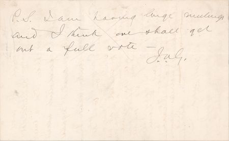 Lot #47 James A. Garfield Autograph Letter Signed Requesting Campaign Support from Senator John Sherman (1874) - Image 3
