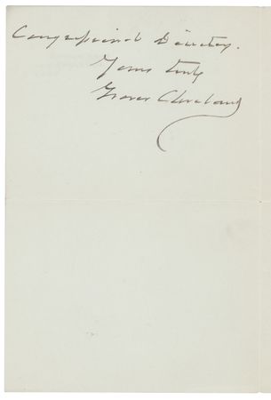 Lot #50 Grover Cleveland Autograph Letter Signed as President - Image 2