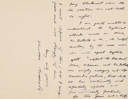 Lot #58 Theodore Roosevelt Autograph Letter Signed on the Colombia Treaty and Armed-Ship Bill Controversy - Image 2
