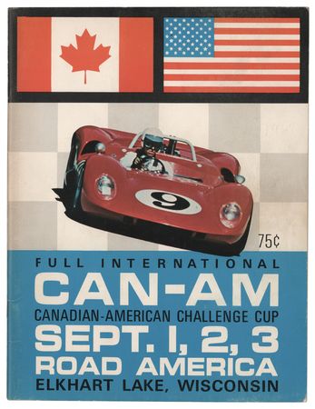 Lot #754 Mark Donohue, Carroll Shelby, Bruce McLaren, Mario Andretti, and Auto Racers Signed 1967 Can-Am Program - Image 2