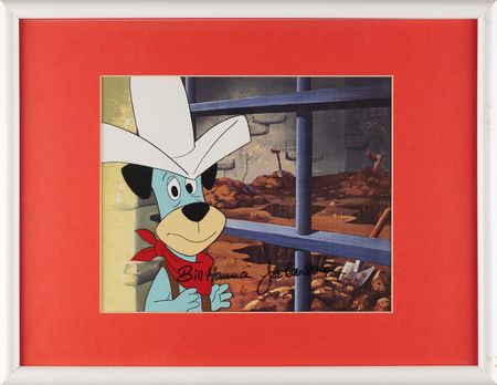 Lot #310 Bill Hanna and Joe Barbera signed production cel of Huckleberry Hound from from The Good, the Bad, and Huckleberry Hound - Image 2