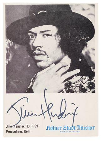 Lot #410 Jimi Hendrix Signed Promotional