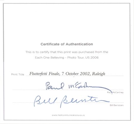 Lot #391 Beatles: Paul McCartney Signed Oversized Giclee Print by Bill Bernstein - 'Flutterfetti Finale' - Image 3