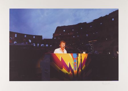 Lot #392 Beatles: Paul McCartney Signed Oversized Giclee Print by Bill Bernstein - 'Magic Piano in the Colosseum' - Image 1