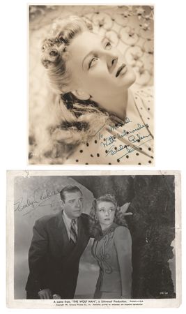 Lot #456 Evelyn Ankers (2) Signed Photographs