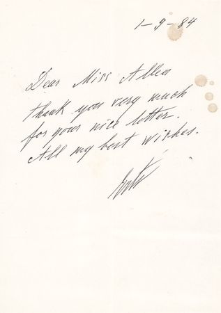Lot #276 Erte Autograph Letter Signed