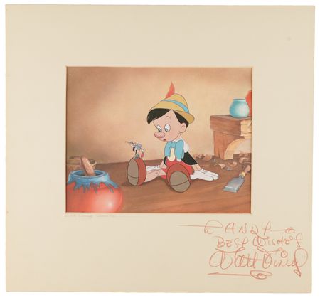 Lot #298 Walt Disney Signed 'Pinocchio' Dye
