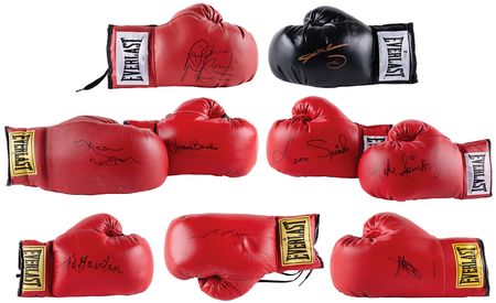 Lot #753 Boxing Greats (9) Signed Boxing Gloves