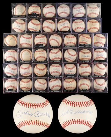 Lot #752 Baseball Greats (42) Signed Baseballs,