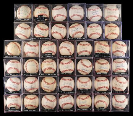 Lot #752 Baseball Greats (42) Signed Baseballs, with Mickey Mantle and Ted Williams - Image 4