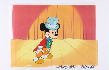 Lot #321 Mickey Mouse production cel from a Mickey's Christmas Carol promo - Image 2