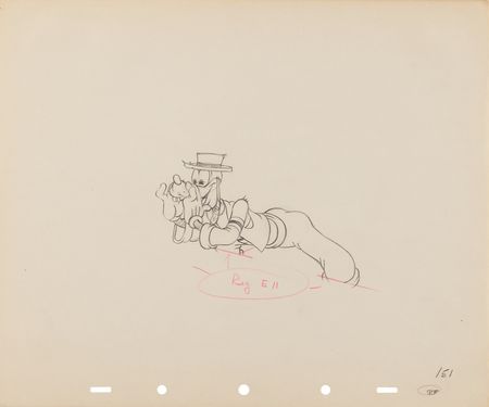 Lot #349 Mickey Mouse, Donald Duck, Goofy, and Timothy Q. Mouse production drawings from Walt Disney Studios Shorts and Features - Image 2
