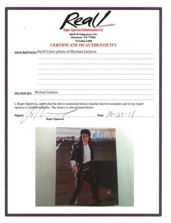 Lot #443 Michael Jackson Signed Photograph - Image 2