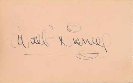 Lot #302. Walt Disney Signature