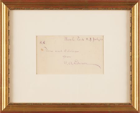 Lot #213 Thomas Edison Autograph Note Signed to a
