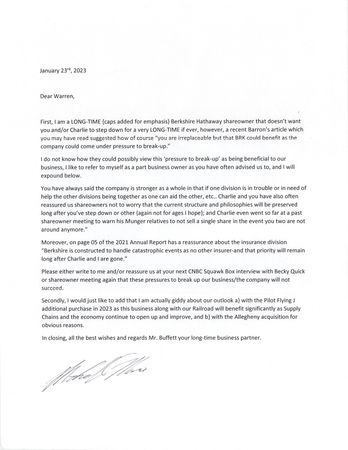 Lot #199 Warren Buffett Typed Letter Signed - 