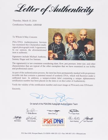 Lot #394 Chickenfoot Oversized Signed Photograph - Image 2