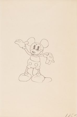 Lot #319 Mickey Mouse production drawing from an early Mickey Mouse cartoon short - Image 1
