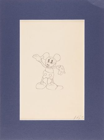 Lot #319 Mickey Mouse production drawing from an early Mickey Mouse cartoon short - Image 2