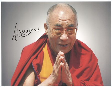 Lot #186 Dalai Lama Signed Photograph