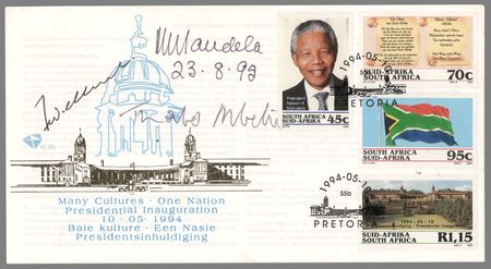 Lot #196 Nelson Mandela, Frederik de Klerk, and